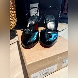 Christian Louboutin Black High-Shine Heels